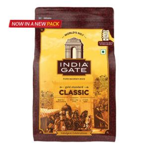 India Gate Gold Standard Classic Basmati Rice | 2 Years Aged | Extra Long Grains