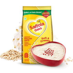 Saffola Oats, Instant Rolled Oats, Soft & Creamy Oats